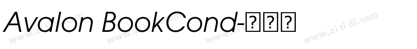 Avalon BookCond字体转换